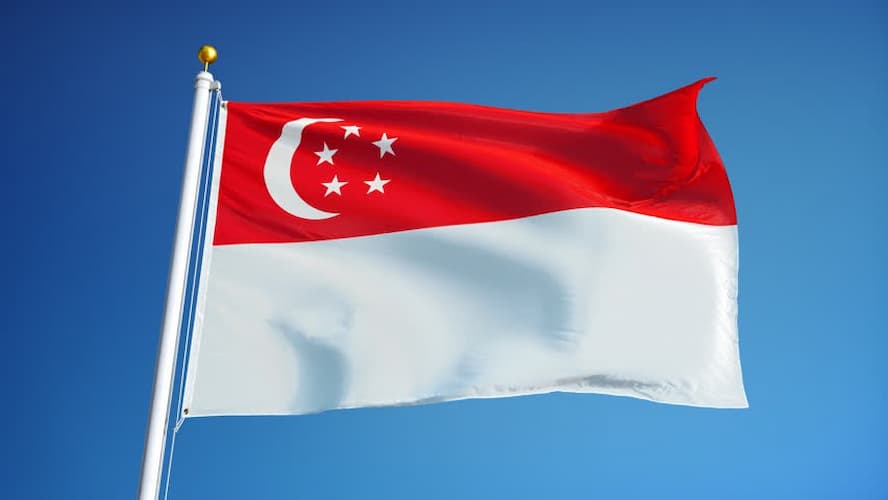 Cờ Singapore ra đời chính thức năm 1959 (ảnh: internet).